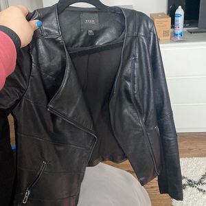 Guess black leather jacket